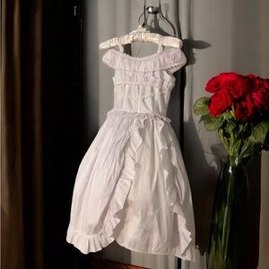 Little Kery White Formal Poof Dress Size 6 Flower Girl/Communion